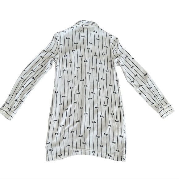 EUC Cooperative Urban Outfitters Bow Tie Button Up Dress Black White (Women’s S) - Picture 3 of 16
